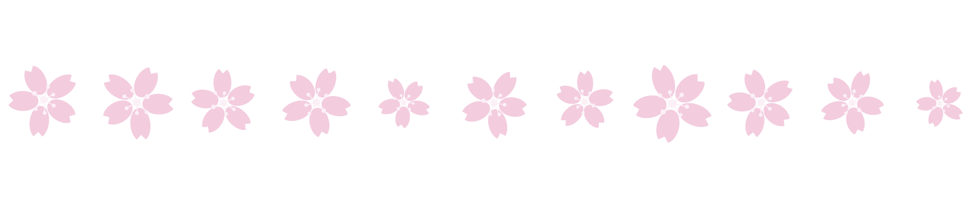 桜のシンプルラインのイラスト3