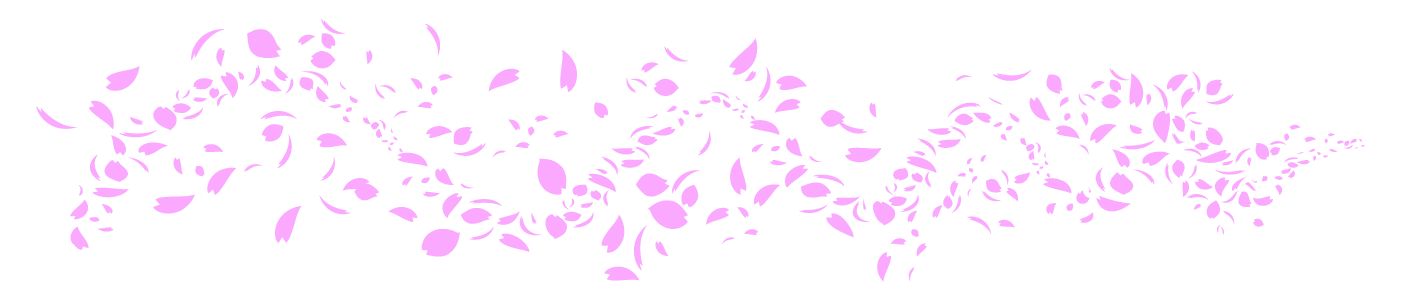 桜の花びら乱舞ラインのイラスト