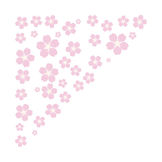 桜コーナー装飾(左上)のイラスト