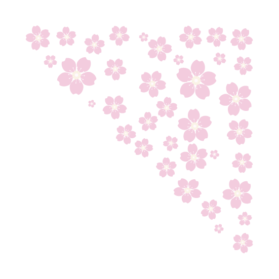桜コーナー装飾(右上)のイラスト