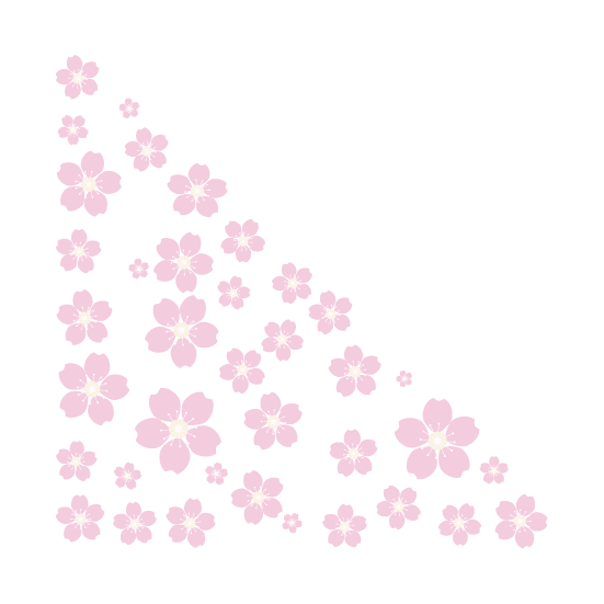 桜コーナー装飾(左下)のイラスト