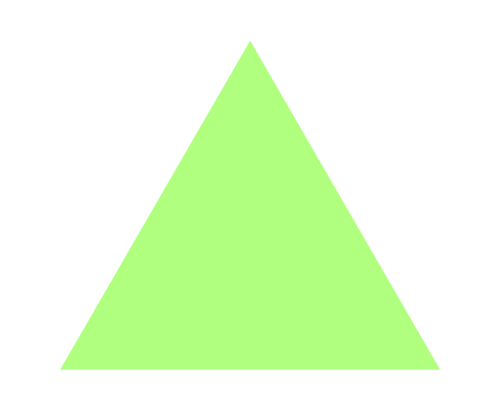 三角(黄緑)のイラスト