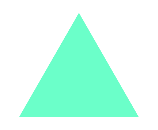 三角(エメラルド)のイラスト
