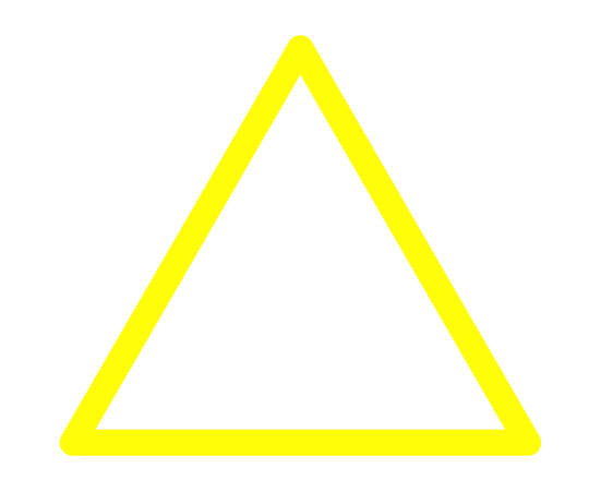 三角(黄色枠)のイラスト