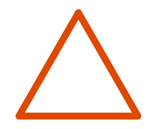 三角(オレンジ枠)のイラスト