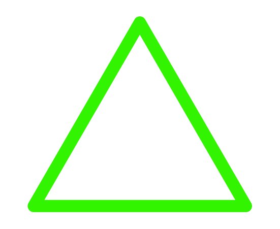 三角(緑枠)のイラスト