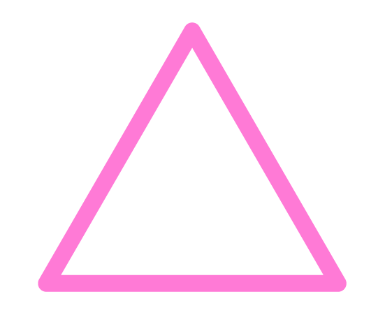 三角(ピンク枠)のイラスト