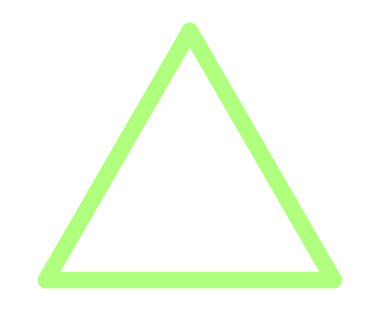 三角(黄緑枠)のイラスト