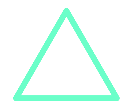 三角(エメラルド枠)のイラスト