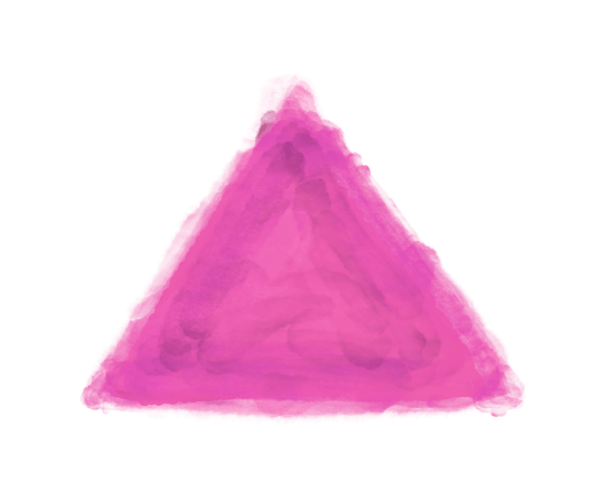 水彩三角(ピンク)のイラスト