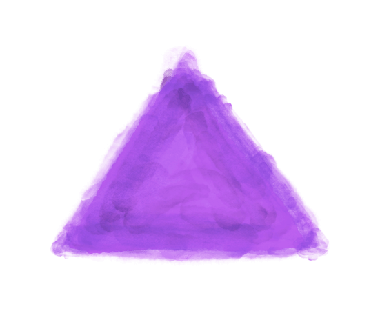 水彩三角(紫)のイラスト