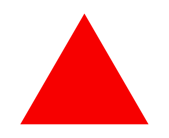 三角(赤)のイラスト