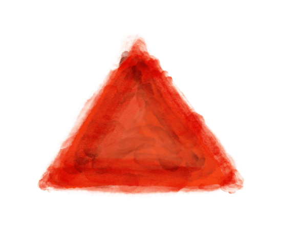 水彩三角(赤)のイラスト