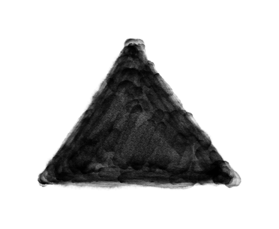 水彩三角(黒)のイラスト