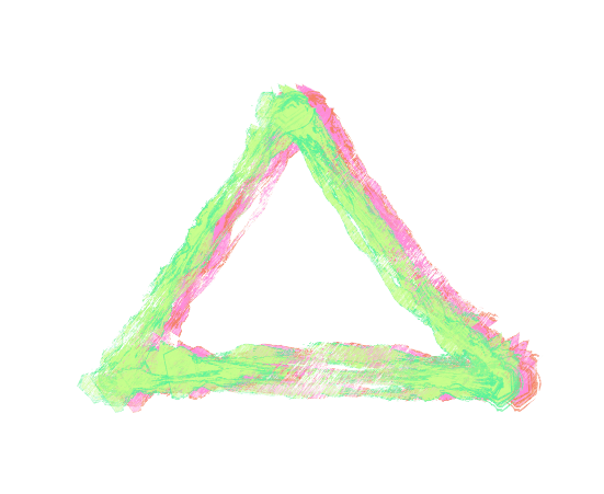水彩線三角のイラスト