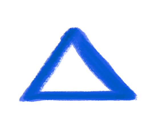 水彩線三角(青)のイラスト2