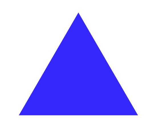 三角(青)のイラスト