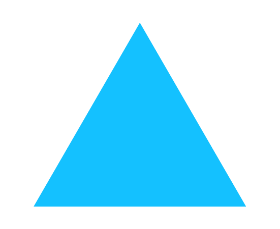 三角(水色)のイラスト