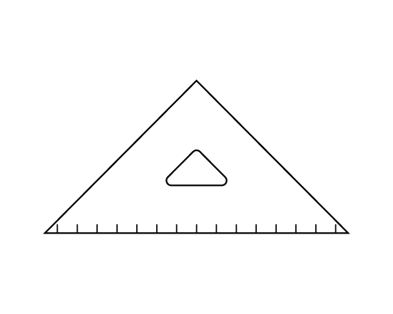 三角定規(シンプル2)のイラスト