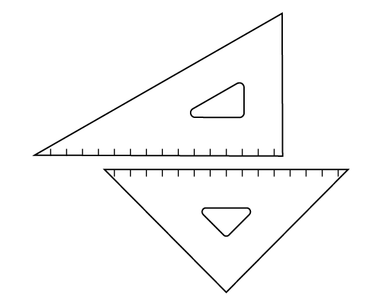 三角定規(セット)のイラスト