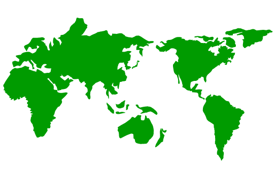 世界地図の フリーイラスト 地図 マップ素材 チコデザ