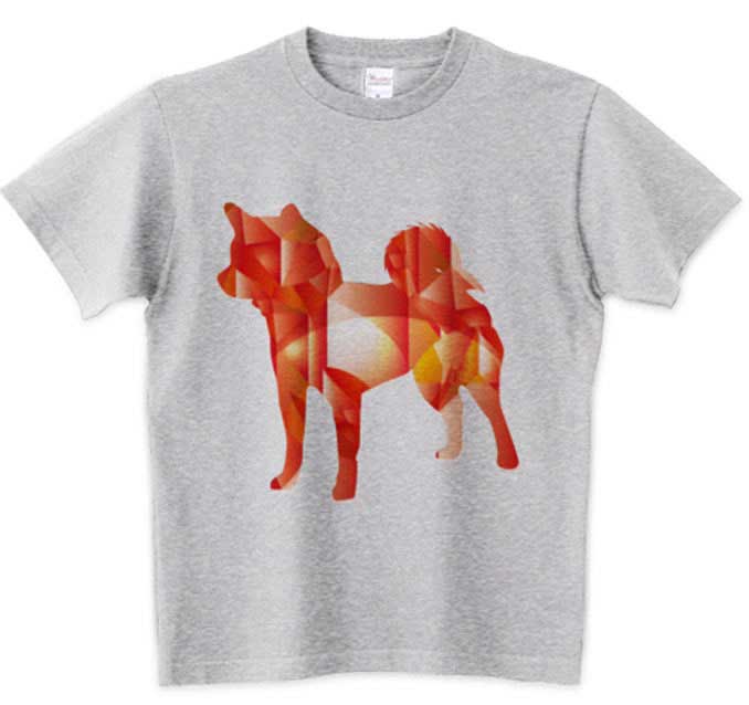 柴犬ルビーのシルエットTシャツ