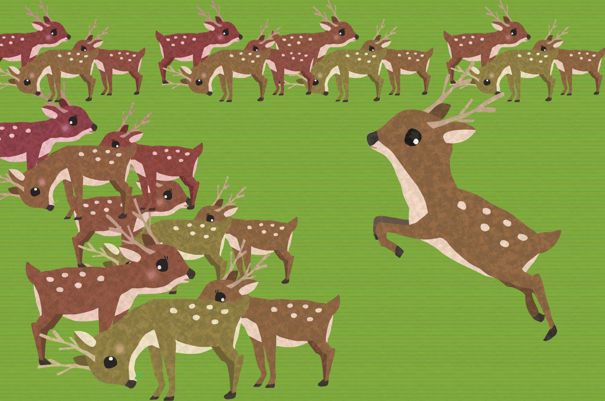 鹿イラスト - フリーで使える可愛い動物無料素材