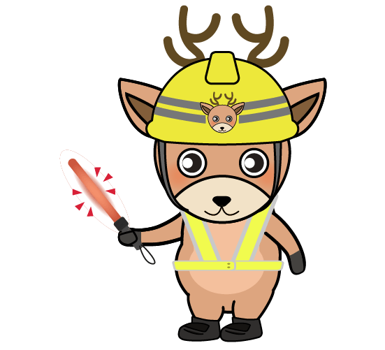 鹿の警備員のイラスト