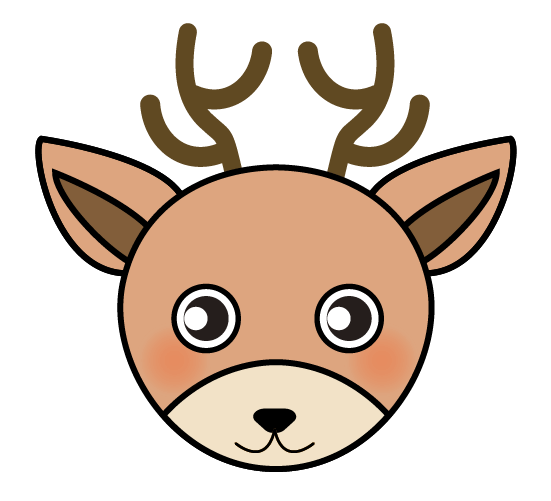 鹿のアイコンのイラスト