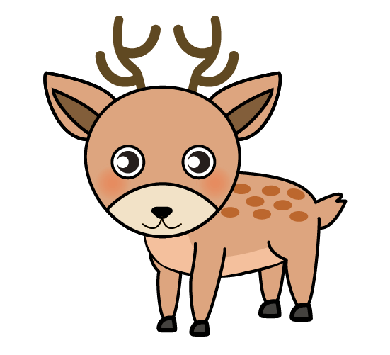 鹿(四つん這い)のイラスト