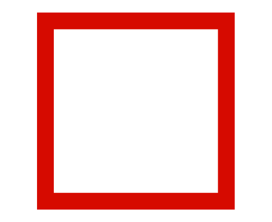 四角枠(赤)のイラスト