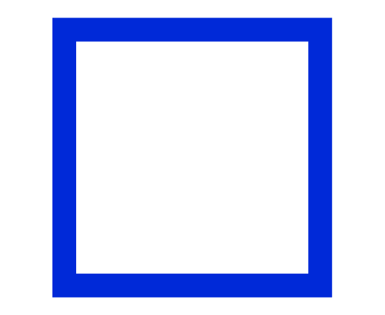 四角枠(青)のイラスト