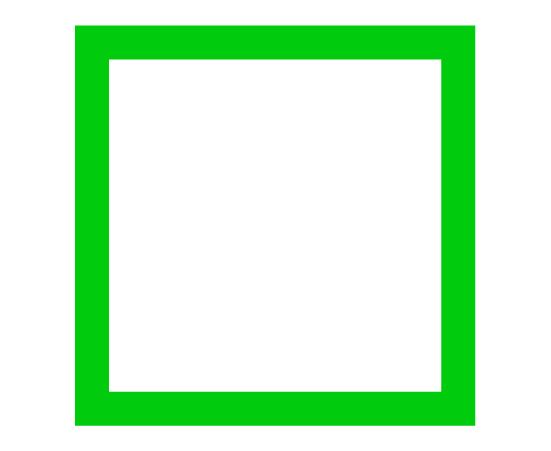 四角枠(緑)のイラスト