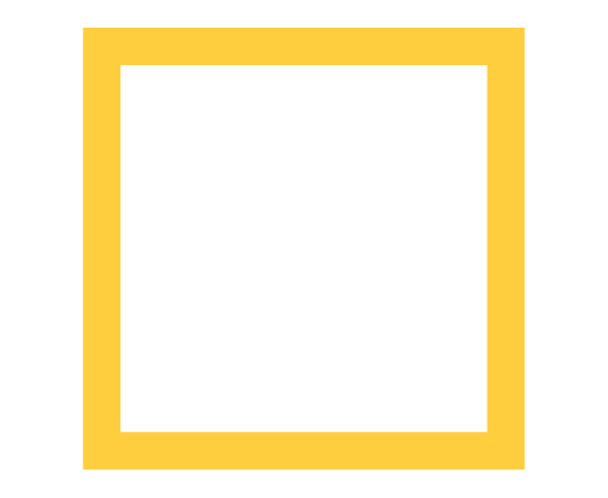 四角枠(黄色)のイラスト