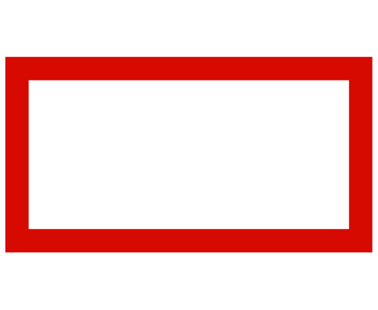 長方形枠(赤)のイラスト