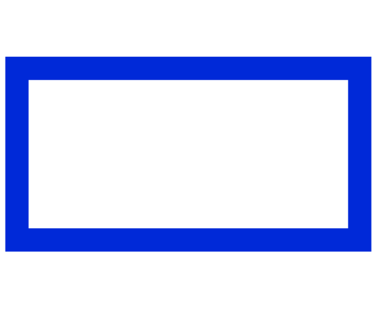長方形枠(青)のイラスト