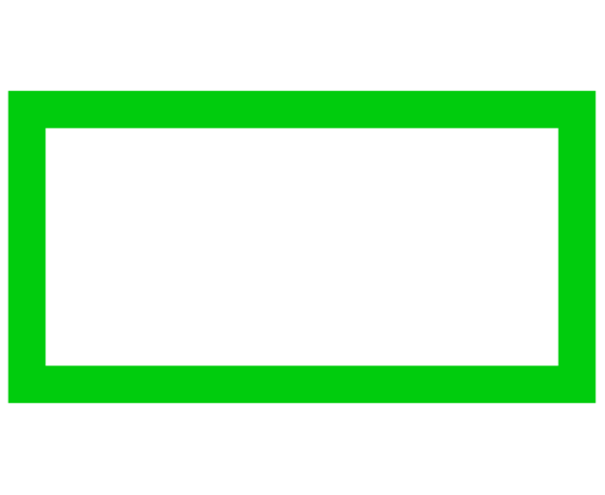 長方形枠(緑)のイラスト