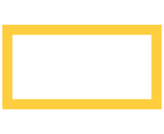 長方形枠(黄色)のイラスト