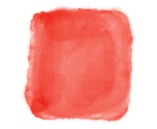 水彩四角(赤)のイラスト