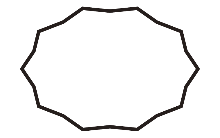 シンプルな楕円形フレームのイラスト2