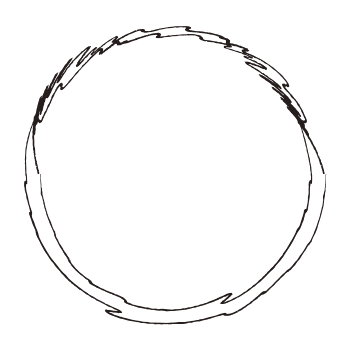 シンプルな円形フレームのイラスト2