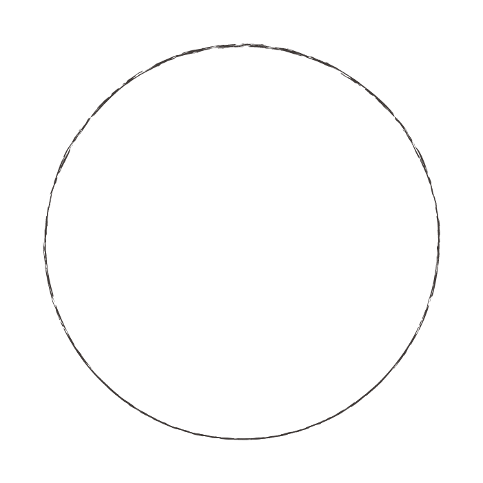 シンプルな円形フレームのイラスト5