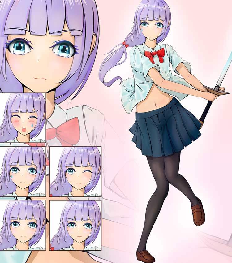 可愛い女の子のイラスト チコデザ