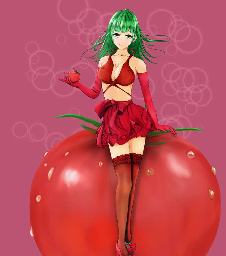トマト擬人化の可愛い女の子