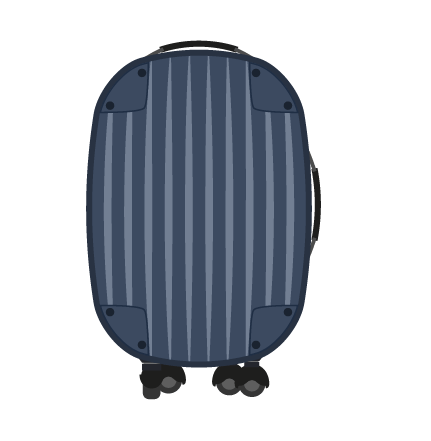 スーツケース(前青)のイラスト