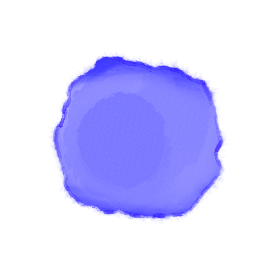 水彩円(群青色)のイラスト