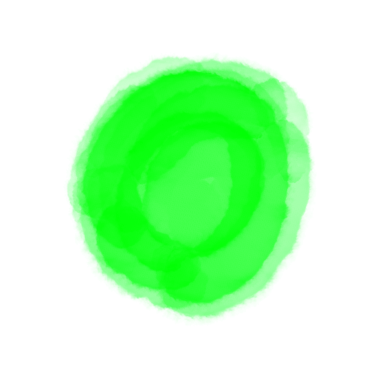 水彩円(黄緑)のイラスト