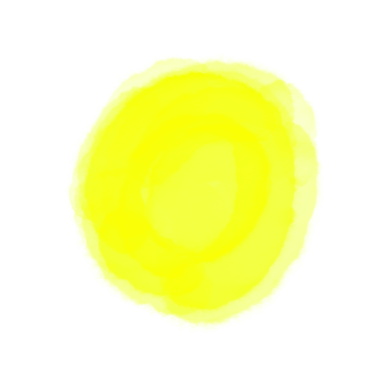 水彩円(黄色)のイラスト