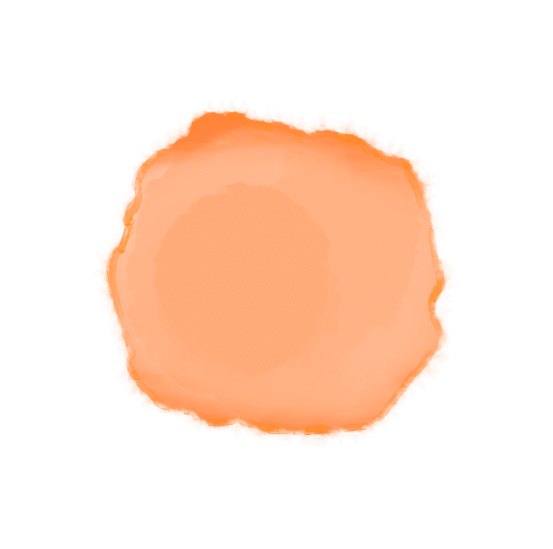 水彩円(オレンジ)のイラスト