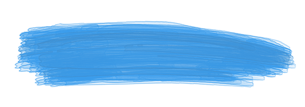水彩ブラシ(青)のイラスト